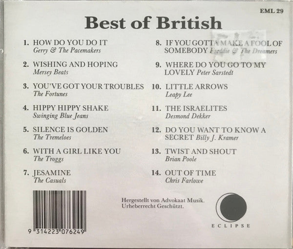 Various : Best Of British (Hits Of The Swingin' 60's) (CD, Comp)