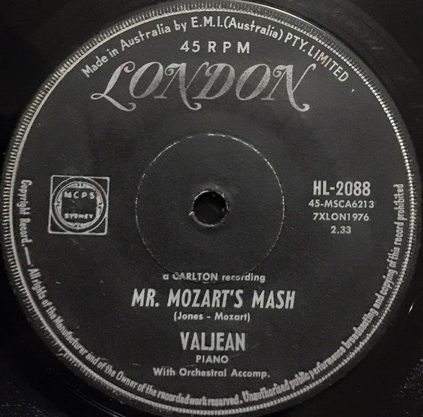 Valjean : Mr. Mozart's Mash (7", Single)