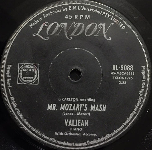 Valjean : Mr. Mozart's Mash (7", Single)