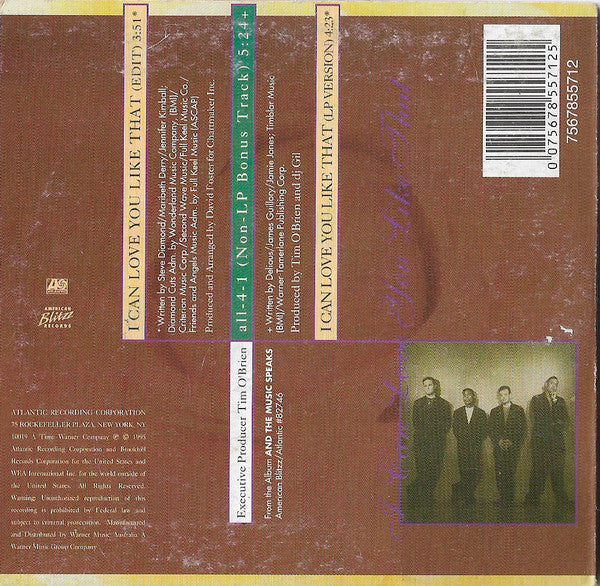 All-4-One : I Can Love You Like That (CD, Single, Car)