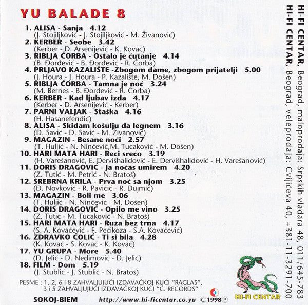 Various : Yu Balade 8 (CD, Comp)