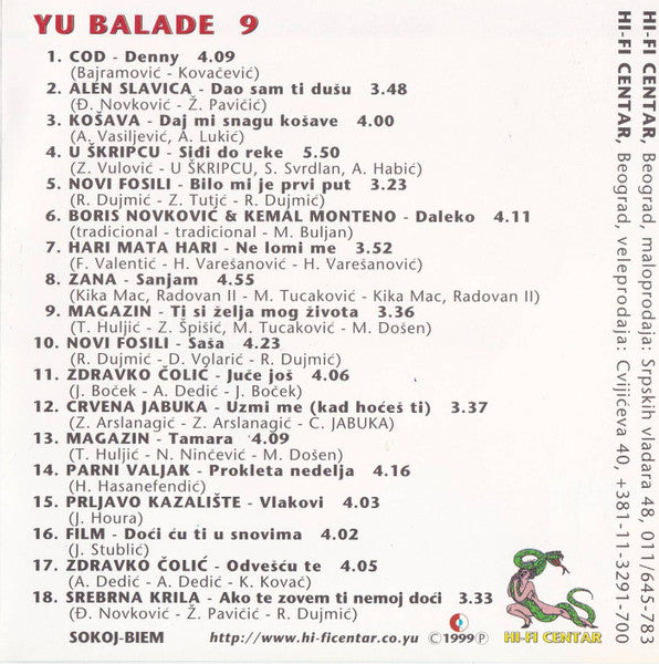 Various : YU Balade 9 (CD, Album, Comp)