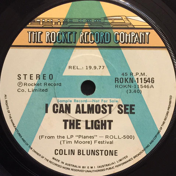 Colin Blunstone : I Can Almost See The Light (7", Single, Promo)