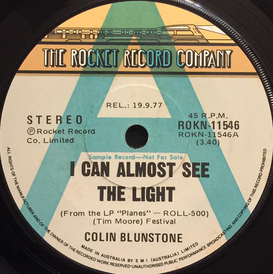 Colin Blunstone : I Can Almost See The Light (7", Single, Promo)