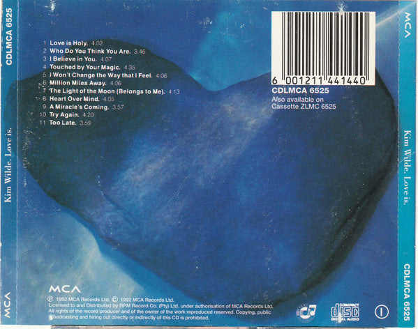 Kim Wilde : Love Is (CD, Album)