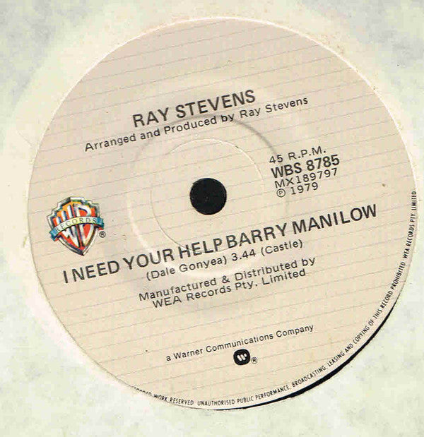 Ray Stevens : I Need Your Help Barry Manilow (7", Single)