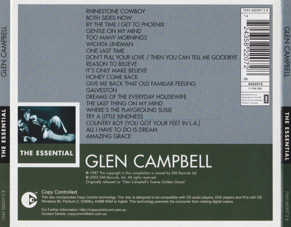 Glen Campbell : The Essential Glen Campbell (CD, Comp, Cop)
