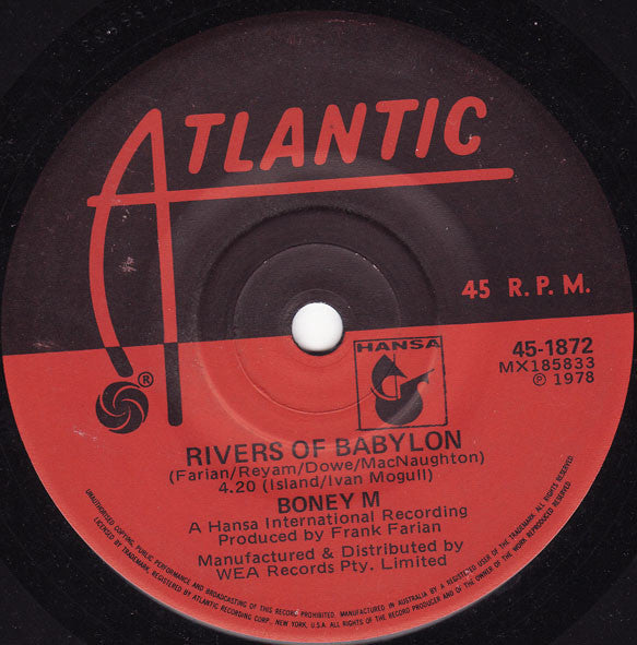 Boney M* : Rivers Of Babylon (7", Single)