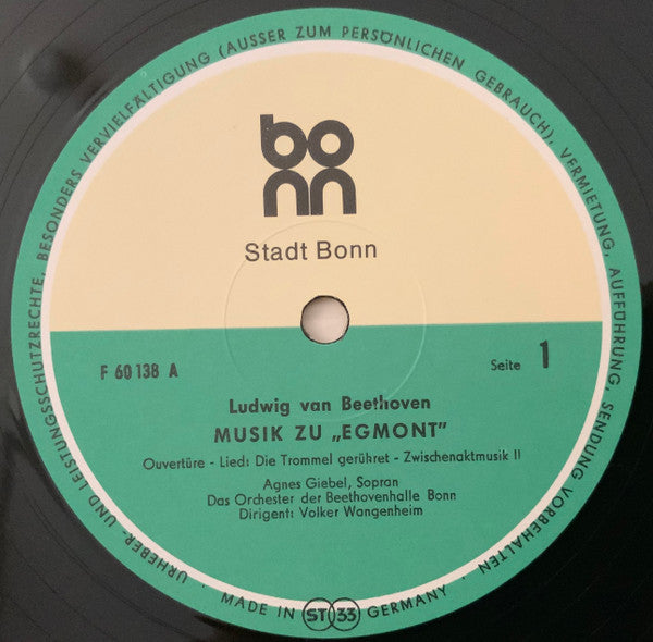 Beethoven* : Musik zu Goethes »Egmont« (LP, Gat)