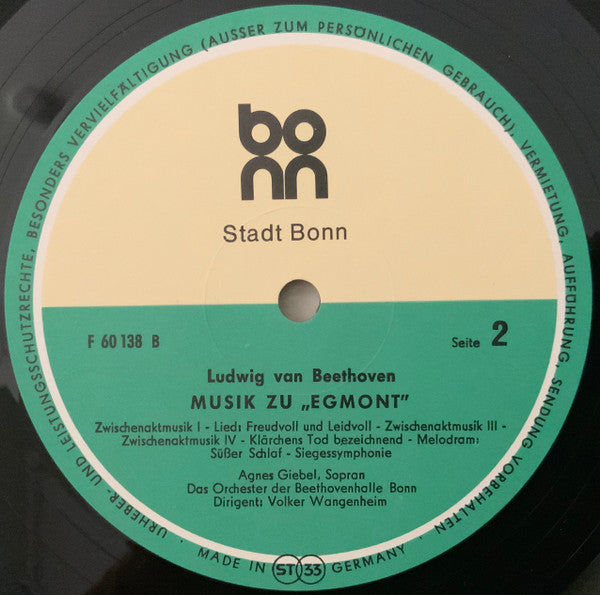 Beethoven* : Musik zu Goethes »Egmont« (LP, Gat)