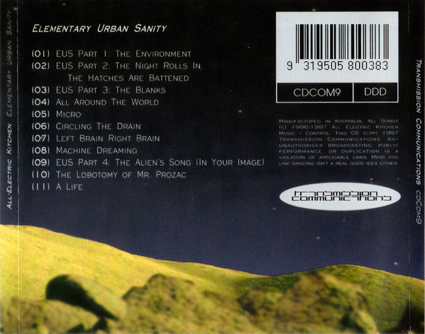 All Electric Kitchen : Elementary Urban Sanity (CD, Album)