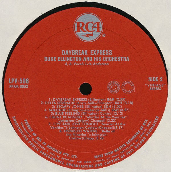 Duke Ellington : Daybreak Express (LP, Comp, Mono)
