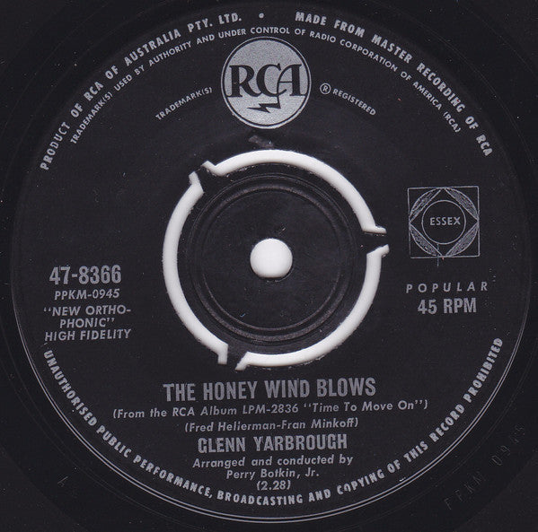 Glenn Yarbrough : The Honey Wind Blows (7", Single)