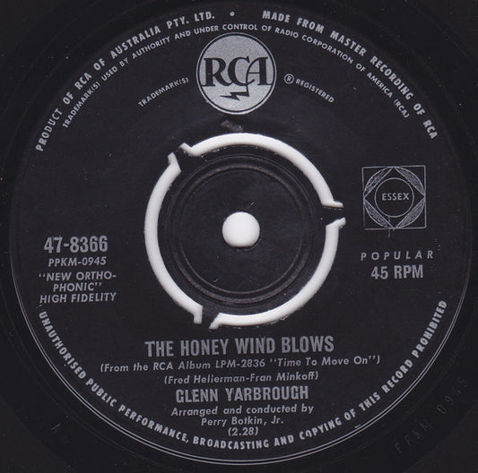 Glenn Yarbrough : The Honey Wind Blows (7", Single)