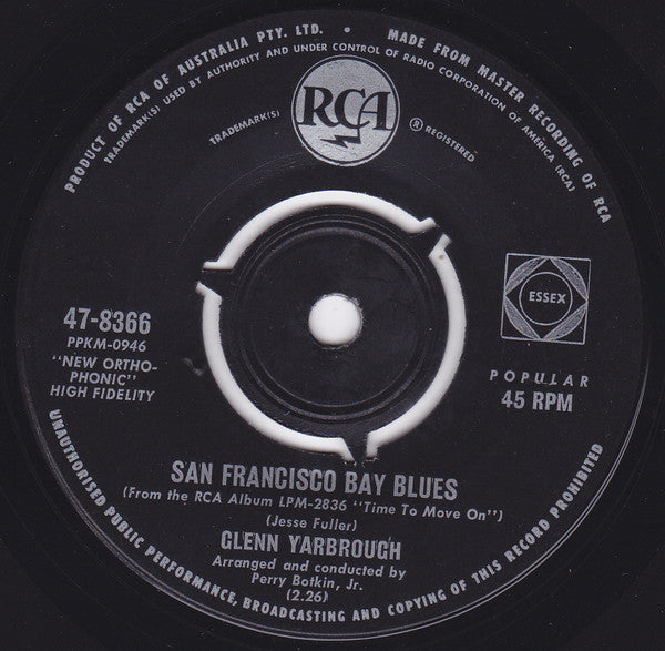 Glenn Yarbrough : The Honey Wind Blows (7", Single)