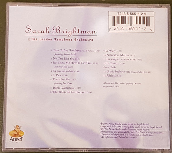Sarah Brightman & The London Symphony Orchestra* : Time To Say Goodbye (CD, Album)