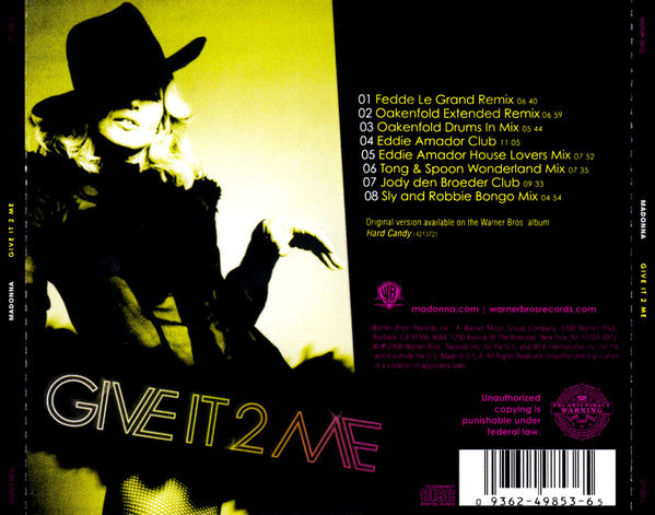 Madonna : Give It 2 Me (CD, Maxi)