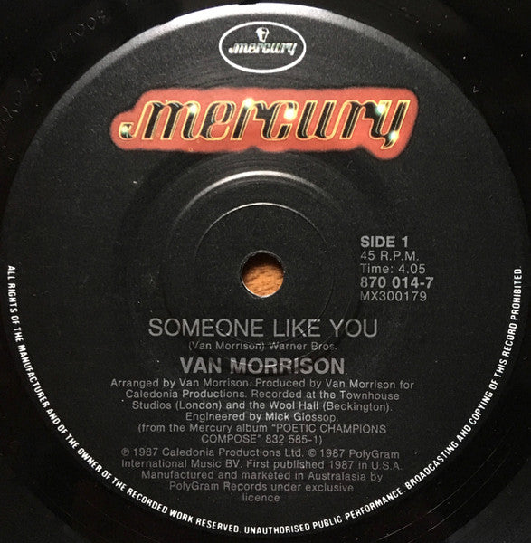 Van Morrison : Someone Like You (7", Single, Gen)