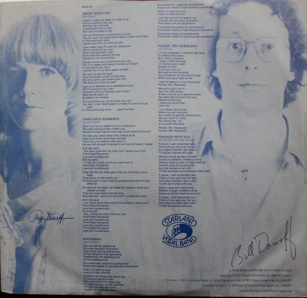 Starland Vocal Band : Late Nite Radio (LP)