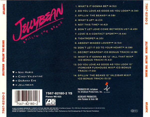 Jellybean* : Spillin' The Beans (CD, Album)