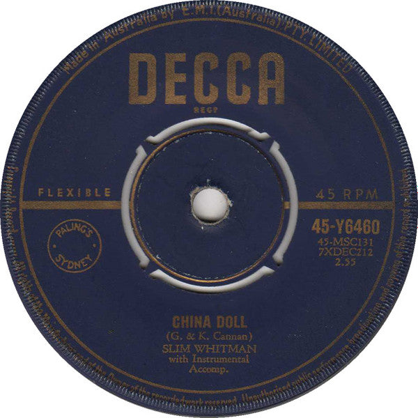 Slim Whitman : Indian Love Call (7", Single)