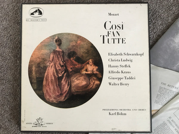 Mozart* / Elisabeth Schwarzkopf, Christa Ludwig, Hanny Steffek, Alfredo Kraus, Giuseppe Taddei, Walter Berry, The Philharmonia Orchestra* And Chorus*, Karl Böhm : Così Fan Tutte (LP, S/Sided + 3xLP + Box)
