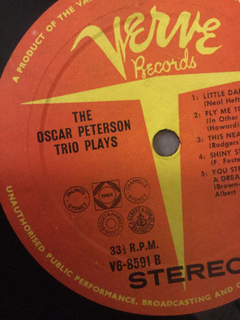 The Oscar Peterson Trio : The Oscar Peterson Trio Plays (LP, Album)