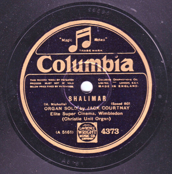 Jack Courtnay : Forgive Me / Shalimar (Shellac, 10", 80 RPM)