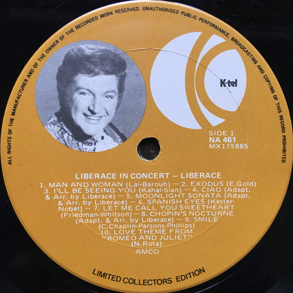 Liberace : In Concert (LP, Ltd)