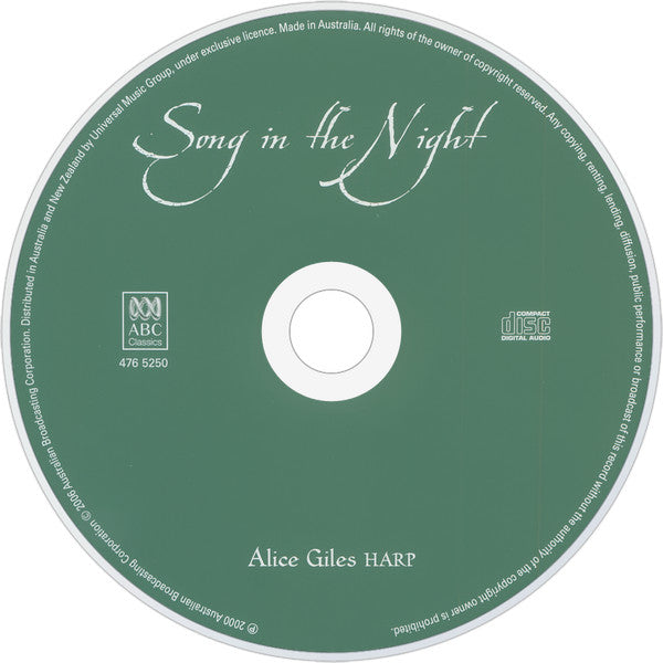 Alice Giles : Song In The Night (CD, Album)
