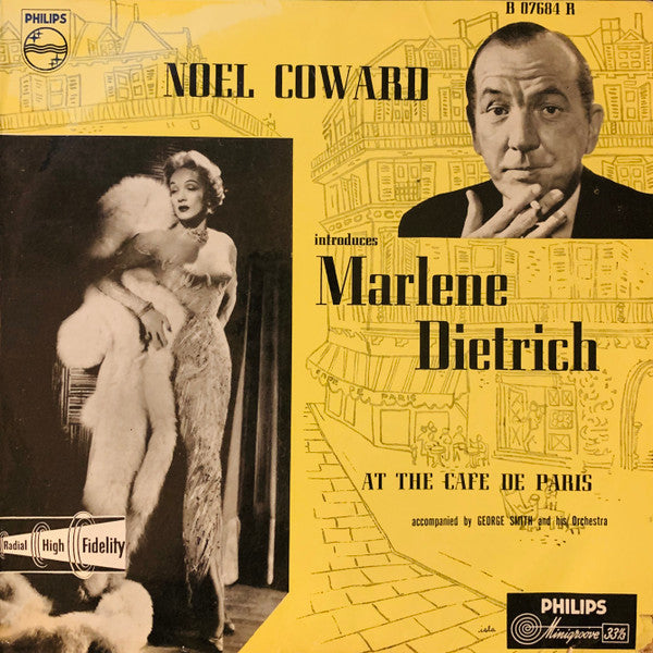 Noël Coward Introduces Marlene Dietrich : At The Cafe De Paris (10", Album, Mono)