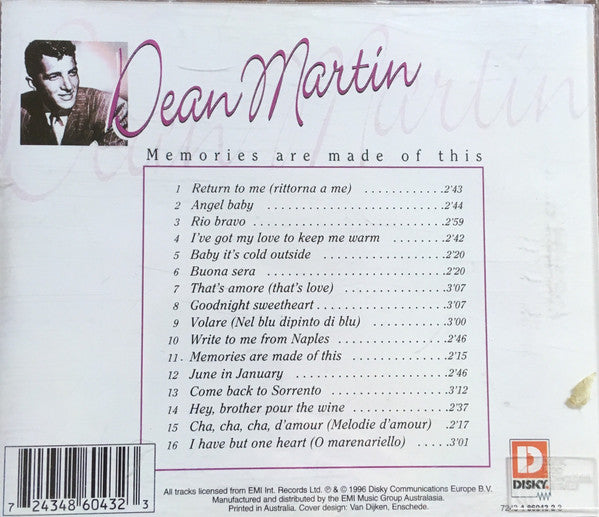 Dean Martin : Memories Are Made Of This (CD, Comp)