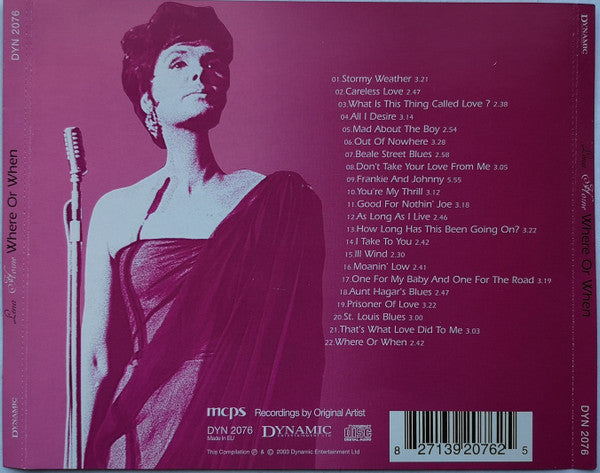 Lena Horne : Where Or When (CD, Comp)