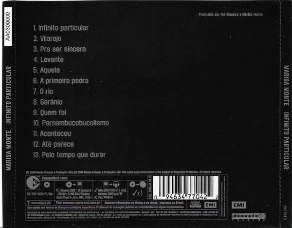 Marisa Monte : Infinito Particular (CD, Album, Copy Prot., AA)