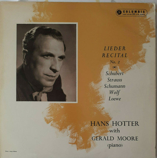 Franz Schubert, Richard Strauss, Robert Schumann, Hugo Wolf, Carl Loewe, Hans Hotter With Gerald Moore : Lieder Recital N°2 (LP, Mono)