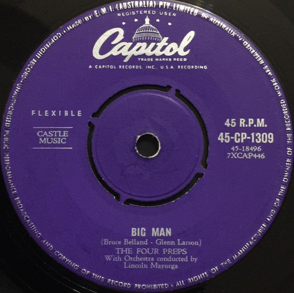 The Four Preps : Big Man (7", Single)