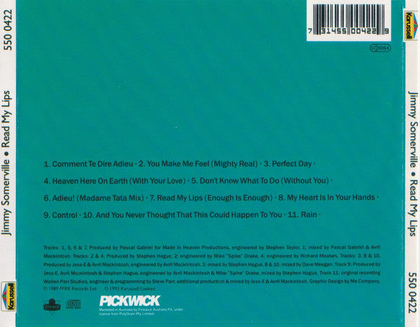 Jimmy Somerville : Read My Lips (CD, Album)