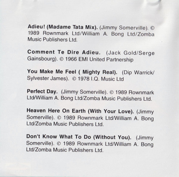 Jimmy Somerville : Read My Lips (CD, Album)