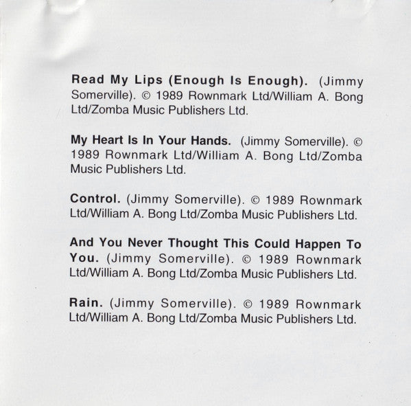 Jimmy Somerville : Read My Lips (CD, Album)