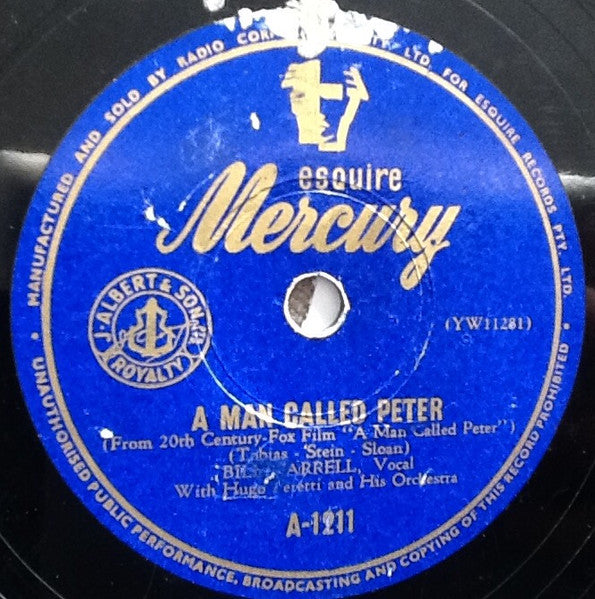 Bill Farrell : Pagliacci / A Man Called Peter (Shellac, 10")