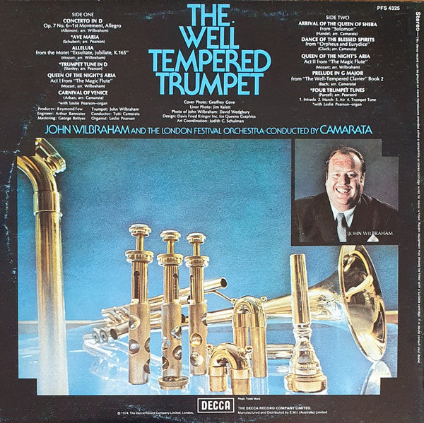 John Wilbraham And The London Festival Orchestra Conducted By Tutti Camarata : The Well-Tempered Trumpet (LP, Album)