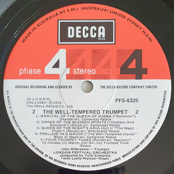 John Wilbraham And The London Festival Orchestra Conducted By Tutti Camarata : The Well-Tempered Trumpet (LP, Album)