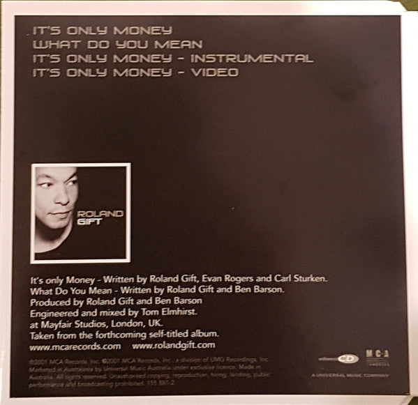 Roland Gift : It's Only Money (CD, Single, Enh)