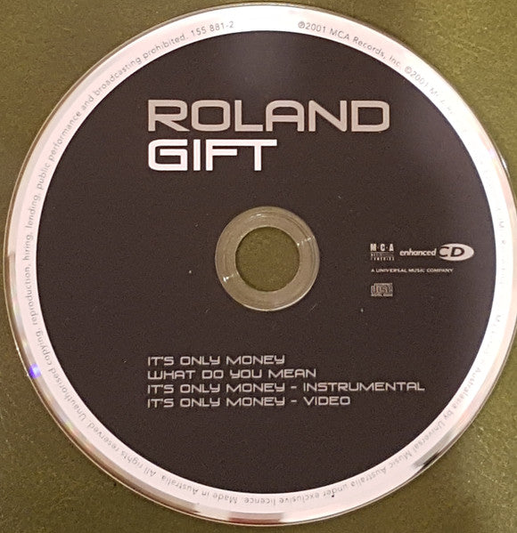 Roland Gift : It's Only Money (CD, Single, Enh)