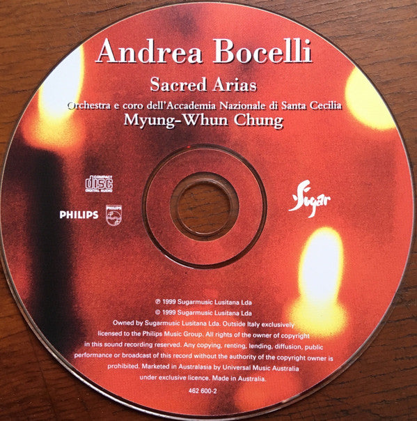 Andrea Bocelli, Orchestra* E Coro dell'Accademia Nazionale di Santa Cecilia, Myung-Whun Chung : Sacred Arias (CD, Album)