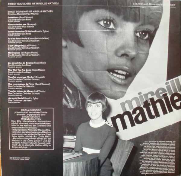 Mireille Mathieu : Sweet Souvenirs Of Mireille Mathieu (LP, Album, RP)