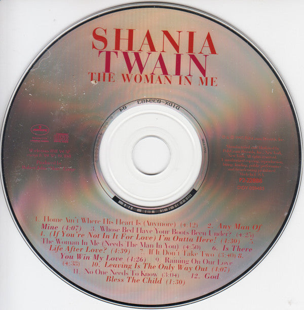 Shania Twain : The Woman In Me (CD, Album, Club, Son)