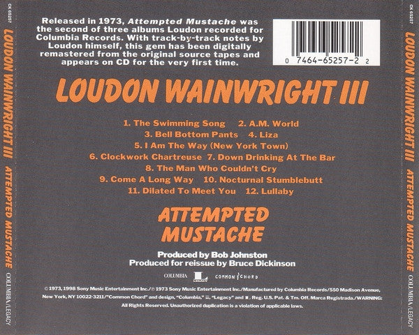 Loudon Wainwright III : Attempted Mustache (CD, RE, RM)