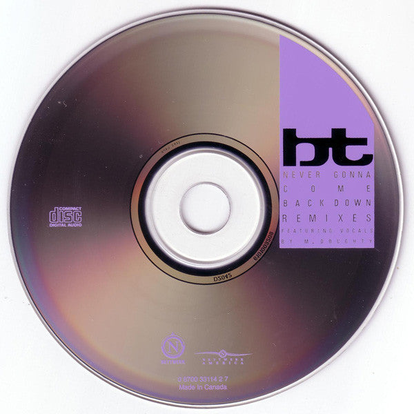 BT Featuring M. Doughty* : Never Gonna Come Back Down (Remixes) (CD, Single)
