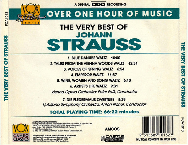 Johann Strauss* : The Very Best Of Johann Strauss (CD, Comp)